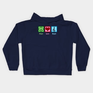 Peace Love Music Kids Hoodie